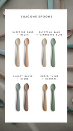 Silikoniniai maitinimo šaukšteliai „Feeding Spoons“, 2 vnt. – Blush/Shifting Sand
