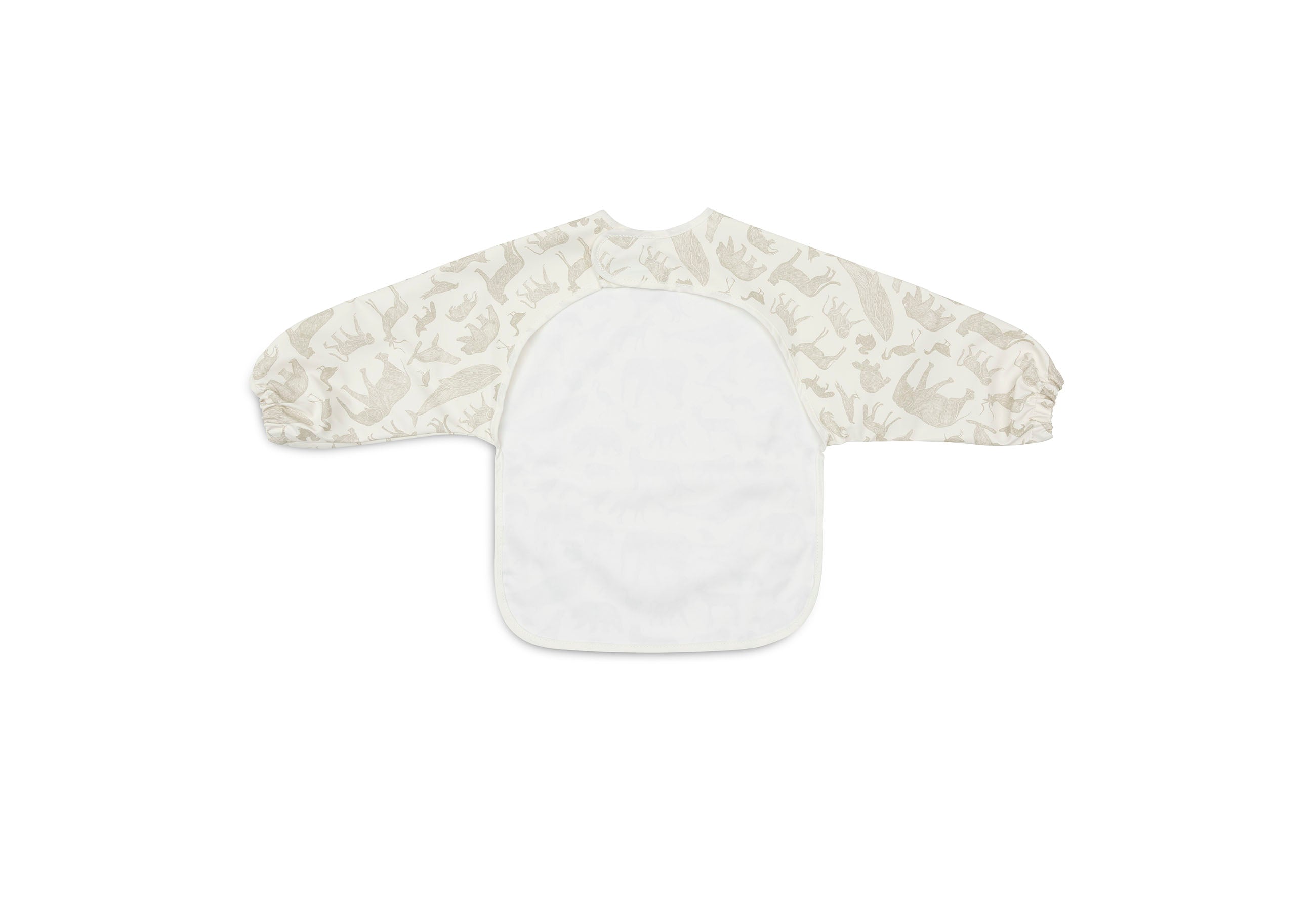 Bib Waterproof with Sleeves Animals, alyvuogių žalios spalvos