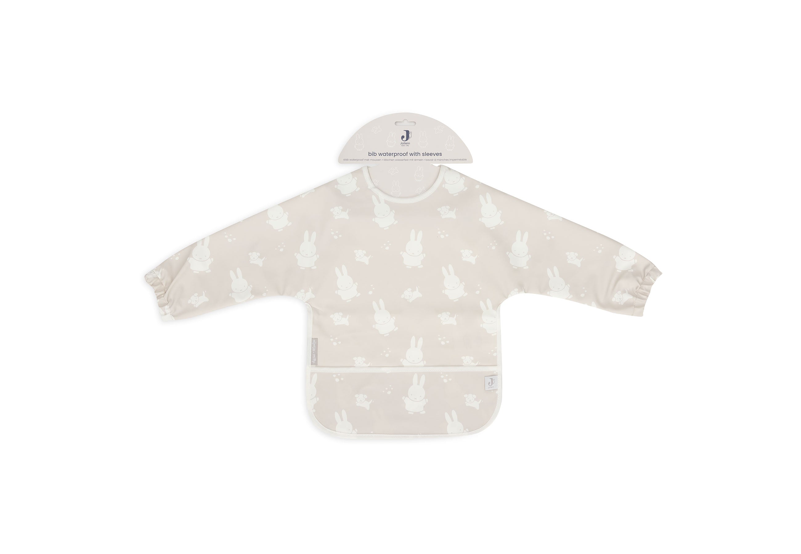 Bib Waterproof with Sleeves Miffy & Snuffy, nougato spalvos