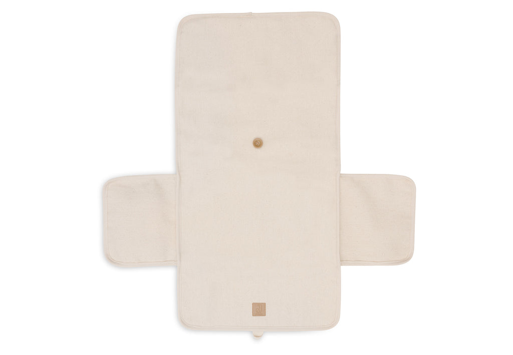 Nešiojamas vystymo kilimėlis su kišenėlėmis „Twill“, natūralios spalvos