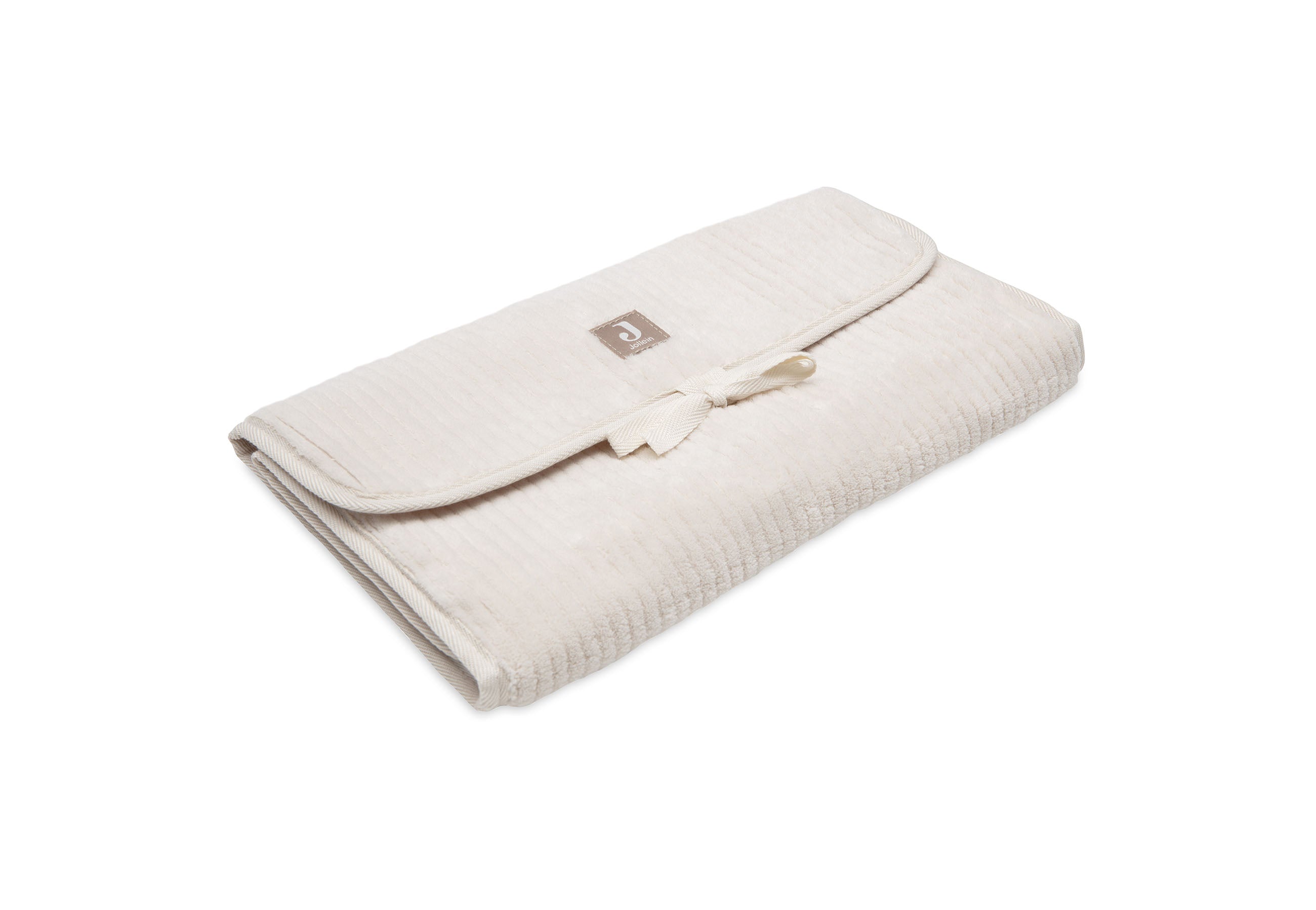 Nešiojamas vystymo kilimėlis su kišenėlėmis „Cloudy Rib“, avižinės spalvos