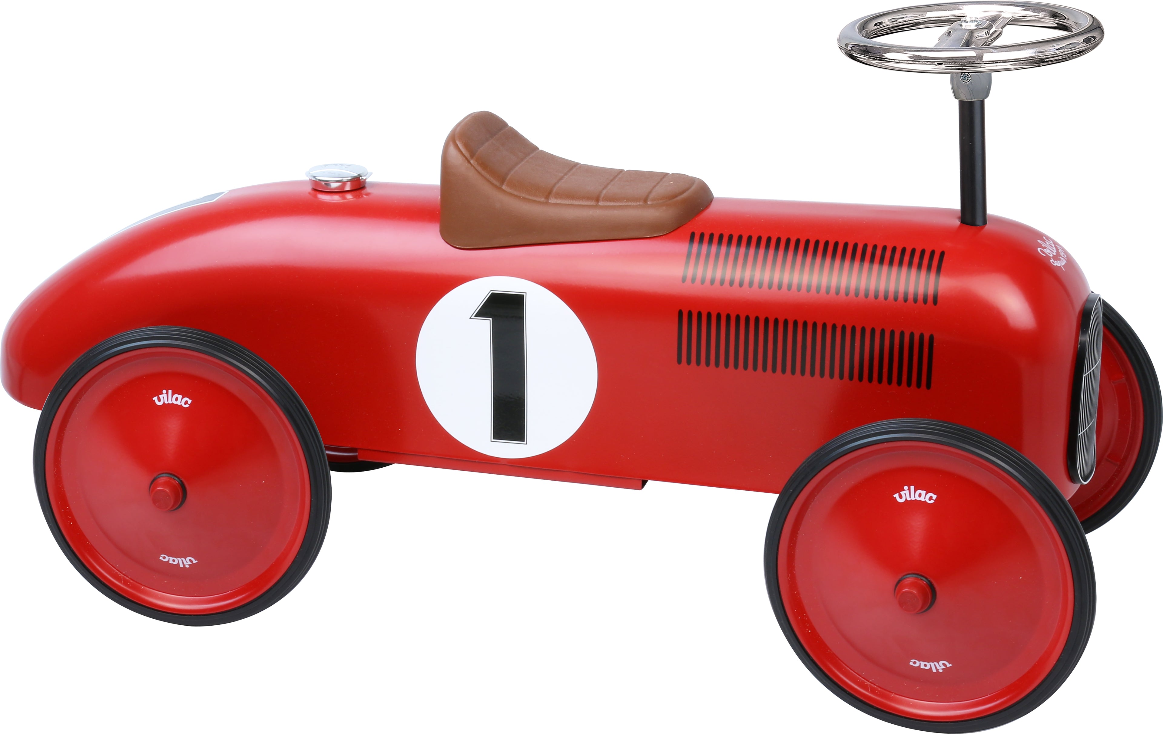 Vintažinė metalinė paspiriama mašinėlė (raudona)