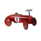 Vintažinė metalinė paspiriama mašinėlė (raudona)