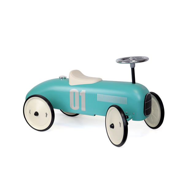 VILAC vintažinė metalinė paspiriama mašinėlė, žydra (Blue Aqua)