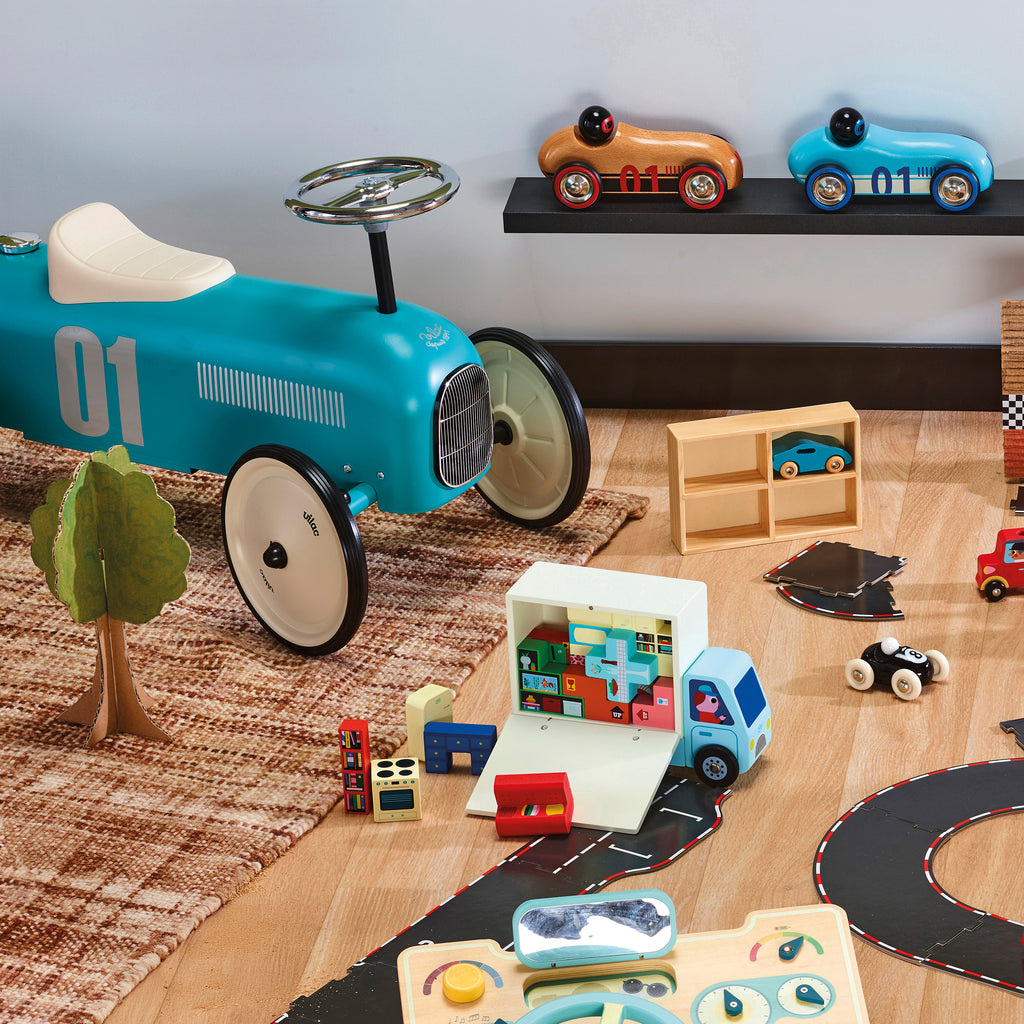 Vintažinė metalinė paspiriama mašinėlė (Blue Aqua)