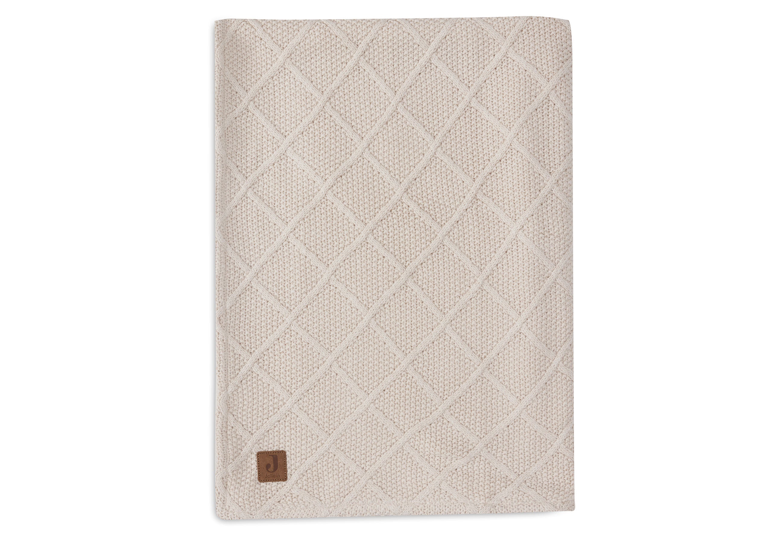 Anklodė Cradle 75x100cm Check Knit, avižinės spalvos