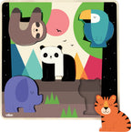 Garsinė medinė dėlionė „Džiunglės“ (Andy Westface)