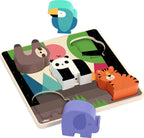 Garsinė medinė dėlionė „Džiunglės“ (Andy Westface)