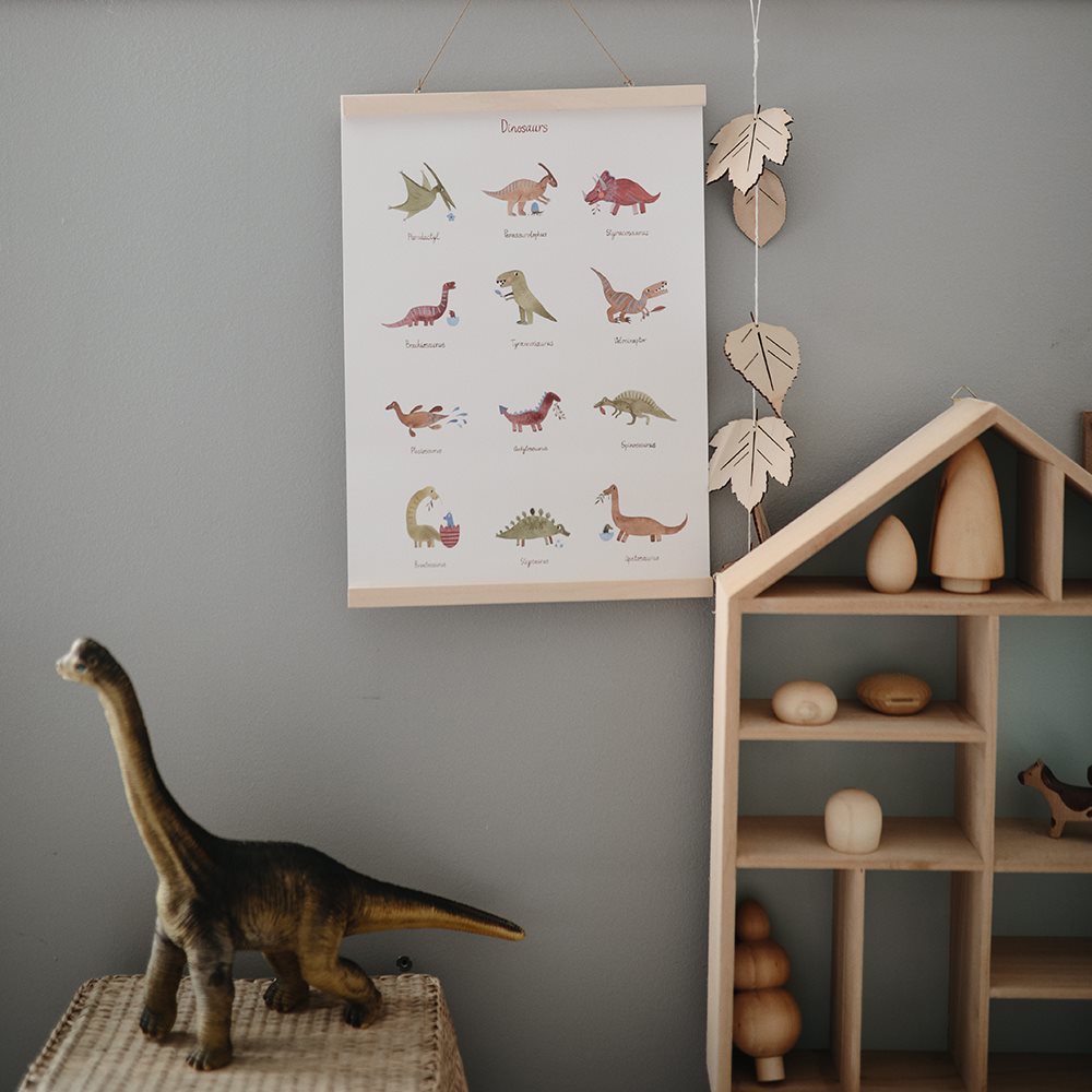Mushie plakatas „Dinozaurai“, vidutinio dydžio