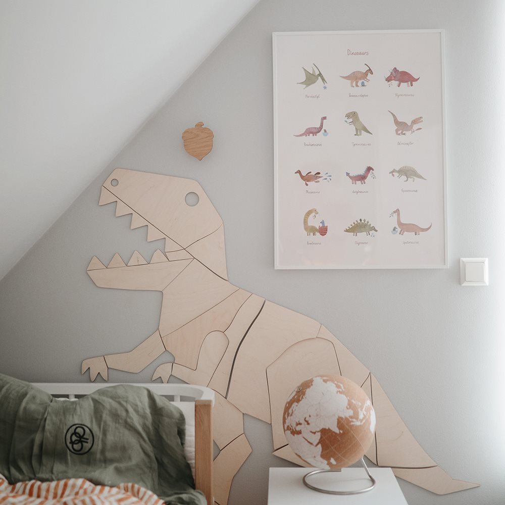 Mushie plakatas „Dinozaurai“, vidutinio dydžio