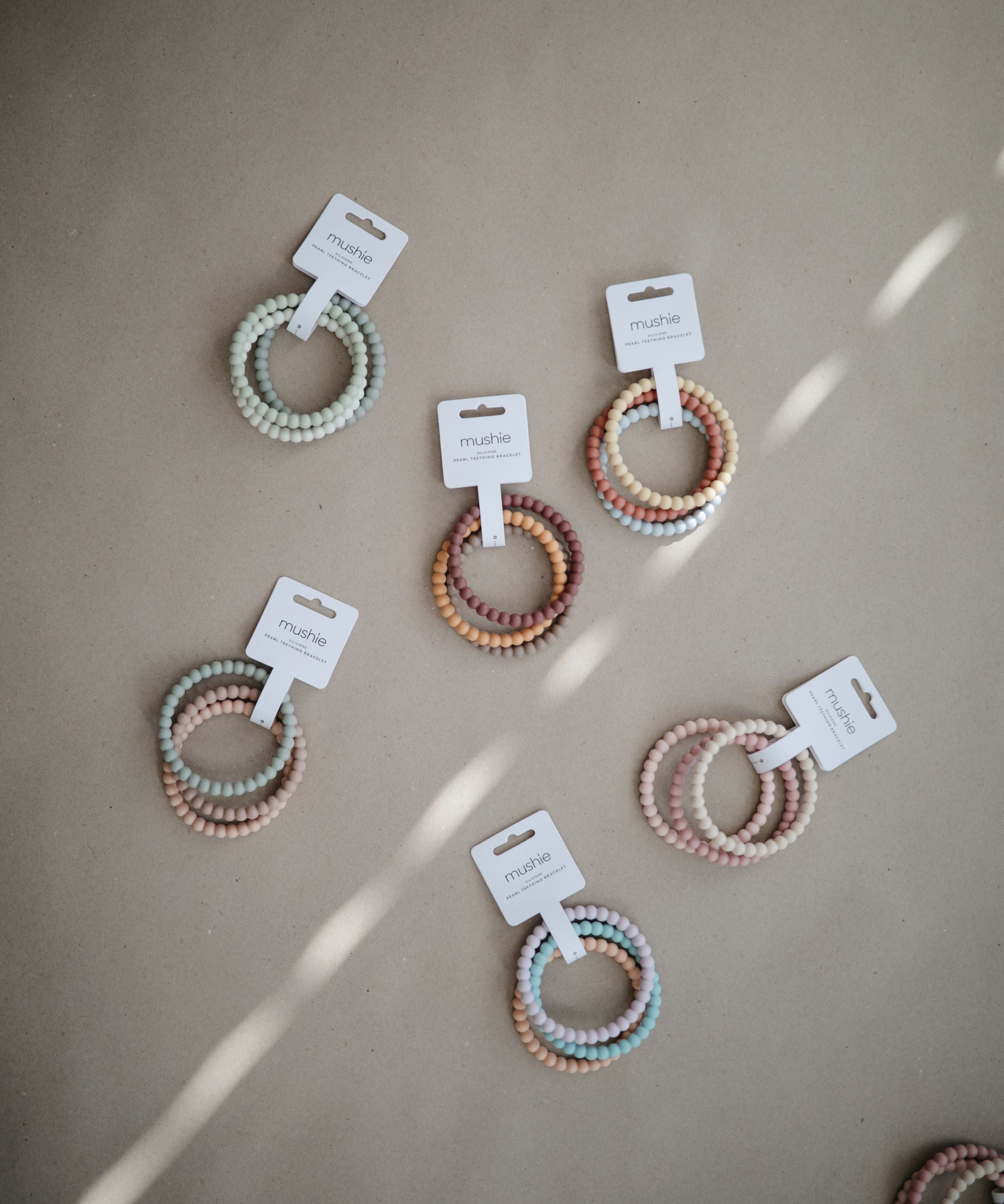 Kramtukų apyrankės „Pearl“, 3 vnt. – Mellow/Terracotta/Periwinkle