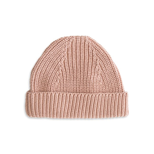 Mushie storai megzta kepurė „Chunky Knit Beanie“ – Blush, 3–6 mėn.