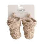 Mushie kūdikio batukai „Cozy Baby Booties“, Oatmeal, 6–9 mėn.