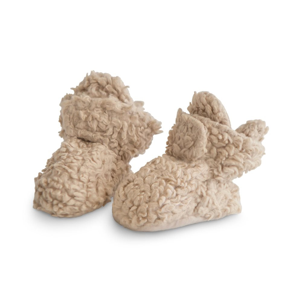 Mushie kūdikio batukai „Cozy Baby Booties“, Oatmeal, 6–9 mėn.