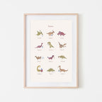 Mushie plakatas „Dinozaurai“, vidutinio dydžio