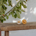 Apvalūs lateksiniai čiulptukai „Daisy“, 2 vnt. Chamomile/Honey Gold (6-18 mėn.)