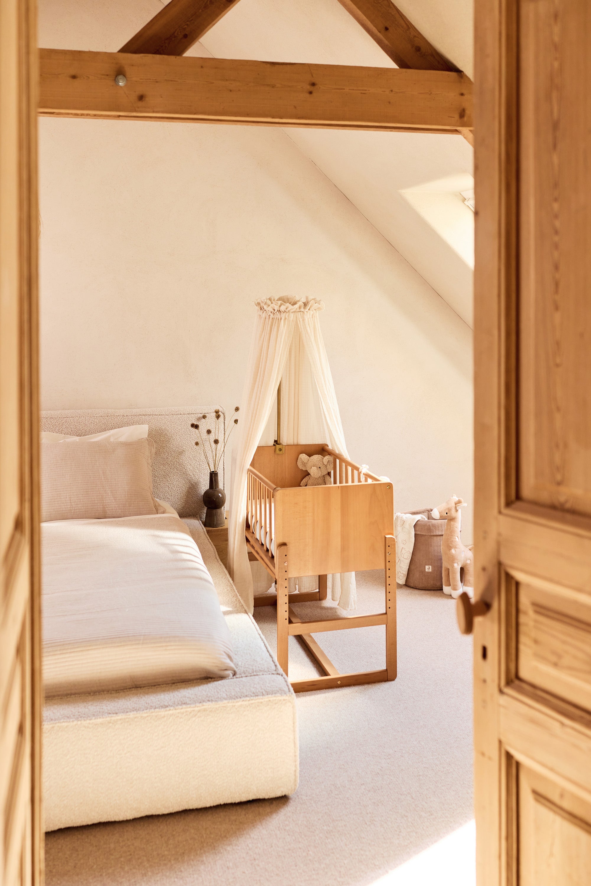 Daiktų krepšelis „Cloudy Rib“, kavos su pienu spalvos