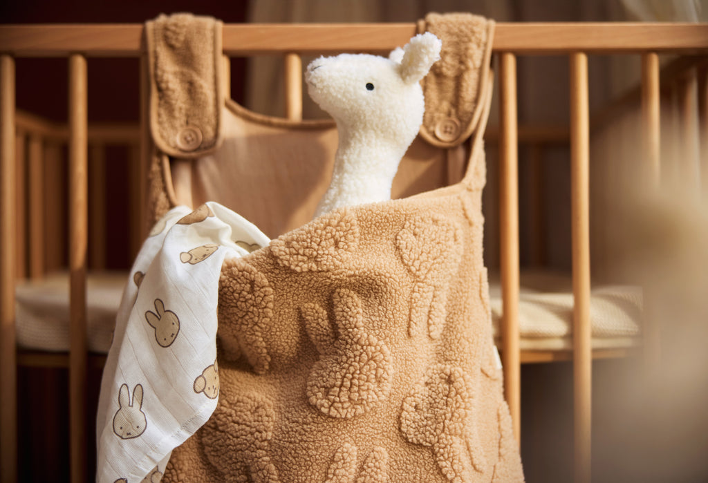 Maniežo daiktų krepšys „Miffy Jacquard Teddy“, biskvito spalvos