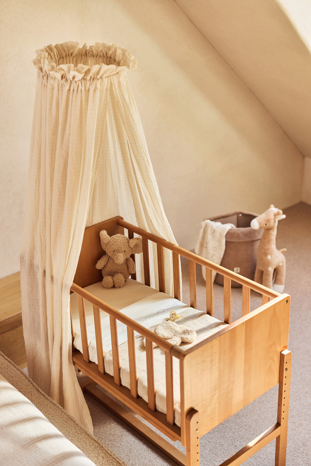 Daiktų krepšelis „Cloudy Rib“, kavos su pienu spalvos