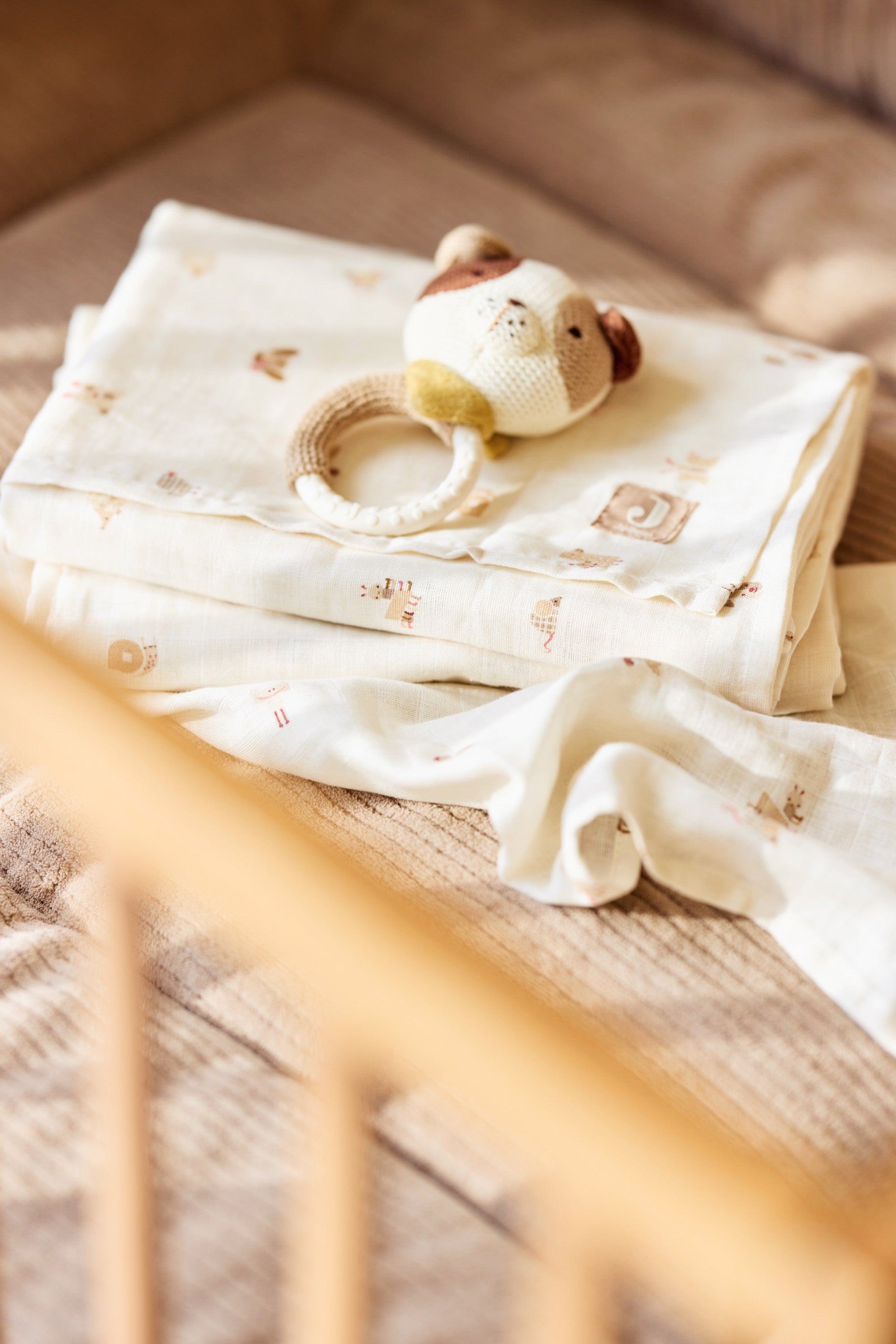 Muslino šluostės burnytei 31×31cm, 3 vnt., įvairiaspalvė