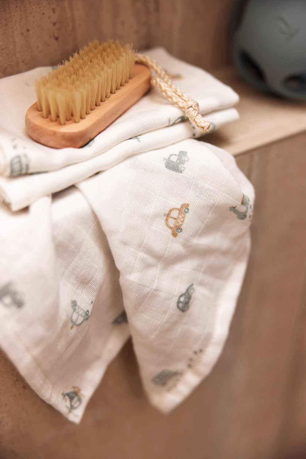 Muslino šluostės burnytei 31×31cm, 3 vnt., įvairiaspalvis