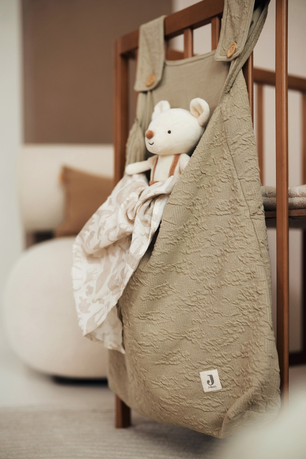 Minkštas žaislas – pelytė, baltos spalvos