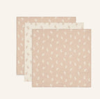 Muslino vystyklai 70×70cm „Twig“, 3 vnt., laukinės rožės spalvos