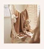 Megzta antklodė 75x100cm Basic Knit, biskvito spalvos