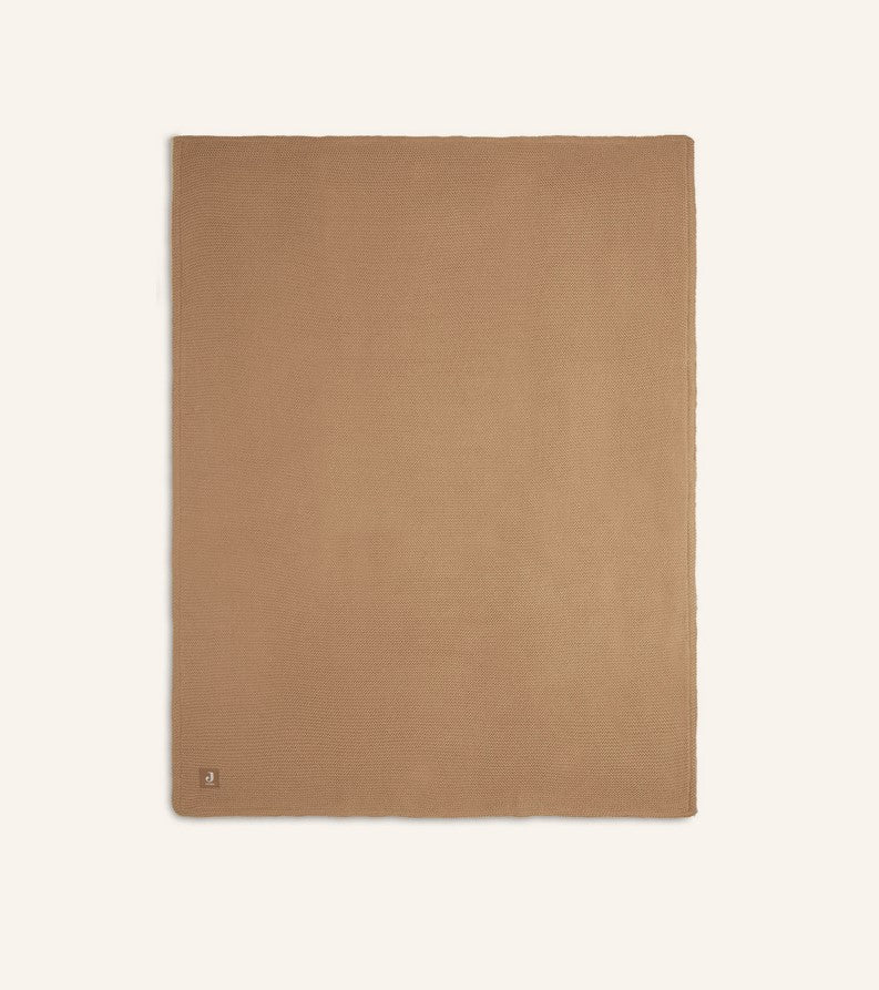 Megzta antklodė 75x100cm Basic Knit, biskvito spalvos