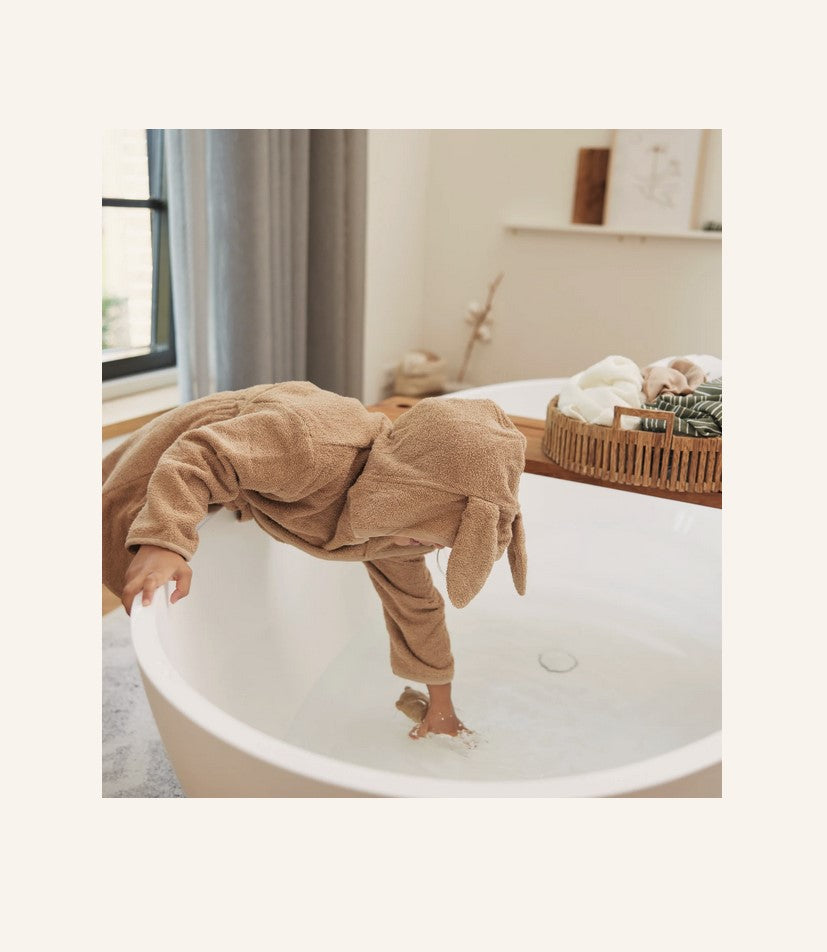 Vaikiškas chalatas 3–4 m., biskvito spalvos