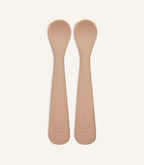 Silikoniniai šaukšteliai, 2 vnt., švelniai rožinės spalvos