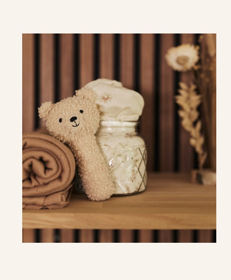 Barškutis – teddy bear, natūralios spalvos