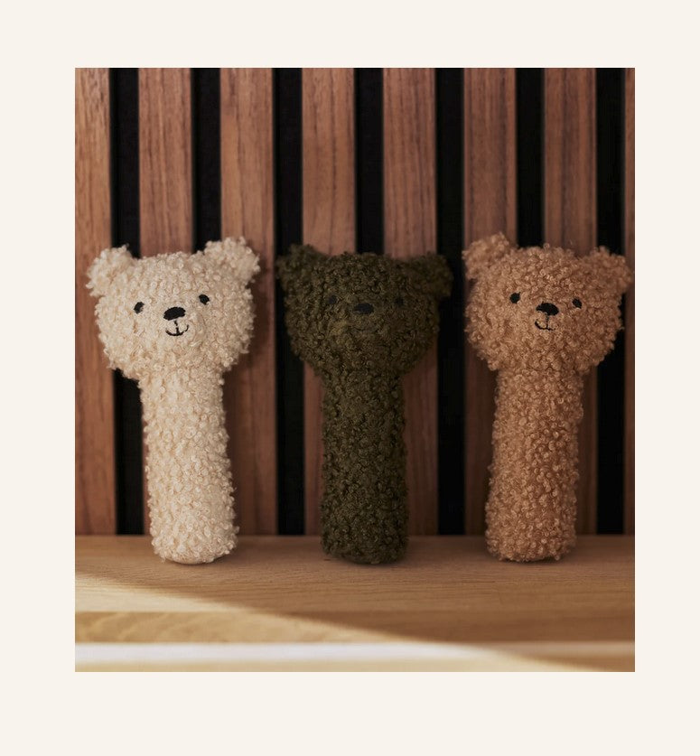 Barškutis – teddy bear, natūralios spalvos