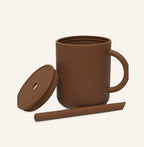 Silikoninis gėrimo puodelis, karamelės spalvos