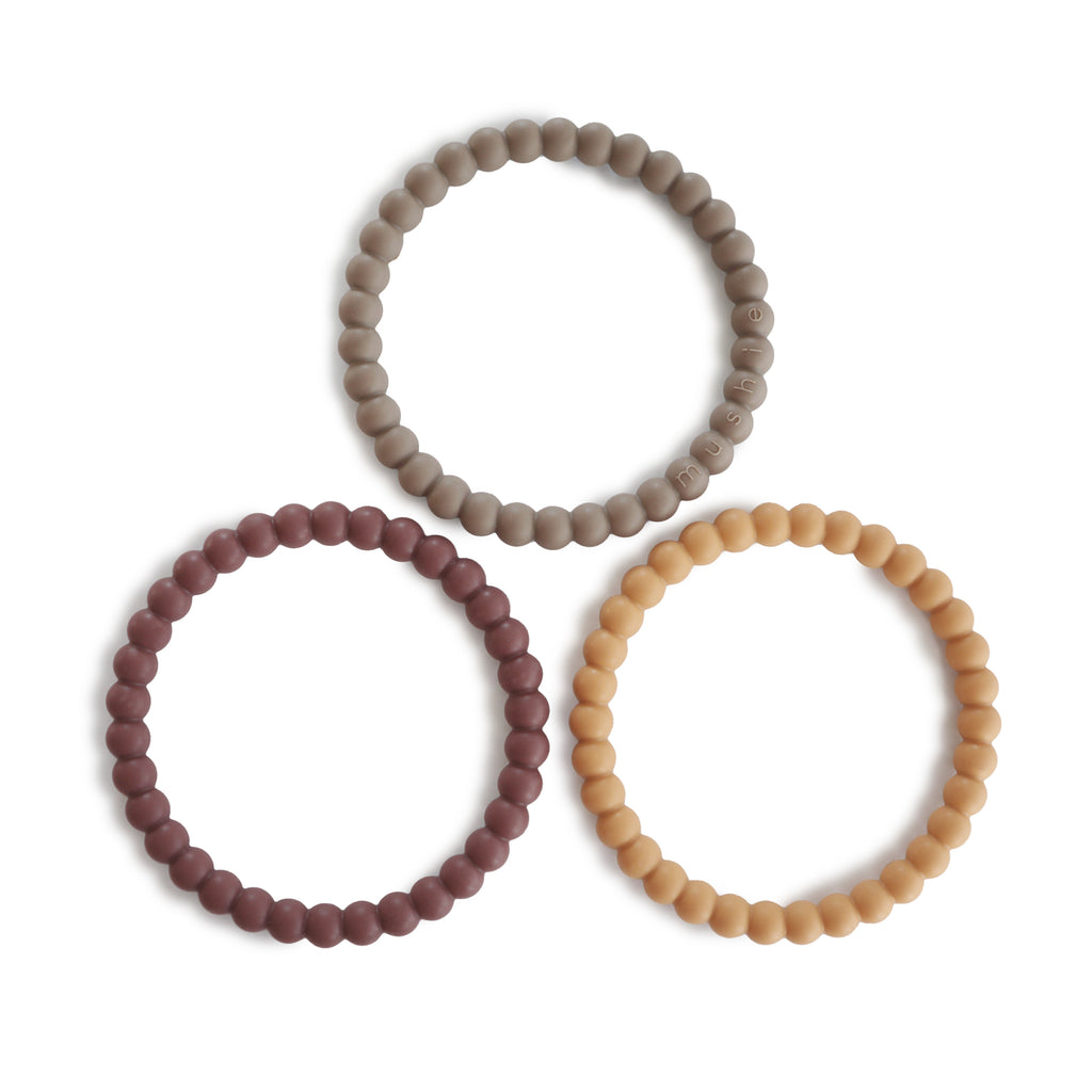 Kramtukų apyrankės „Pearl“, 3 vnt. – Berry/Marigold/Khaki