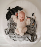 Megztas kūdikio pledukas „Pointelle“ – Gray Melange