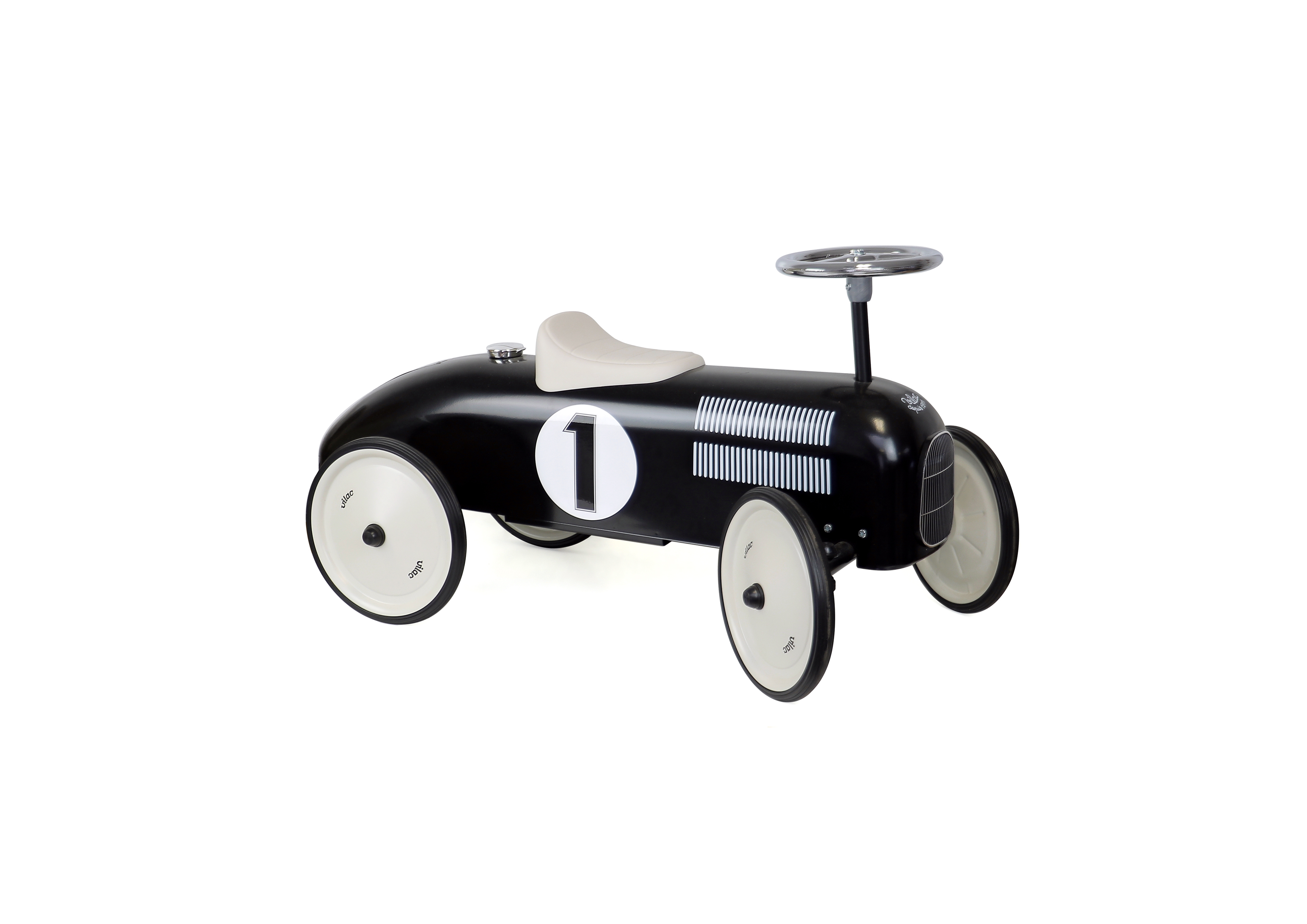 Vintažinė metalinė paspiriama mašinėlė (juoda)