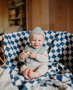 Storai megztos kelnės „Chunky Knit Pants“ – Beige, 6–9 mėn.