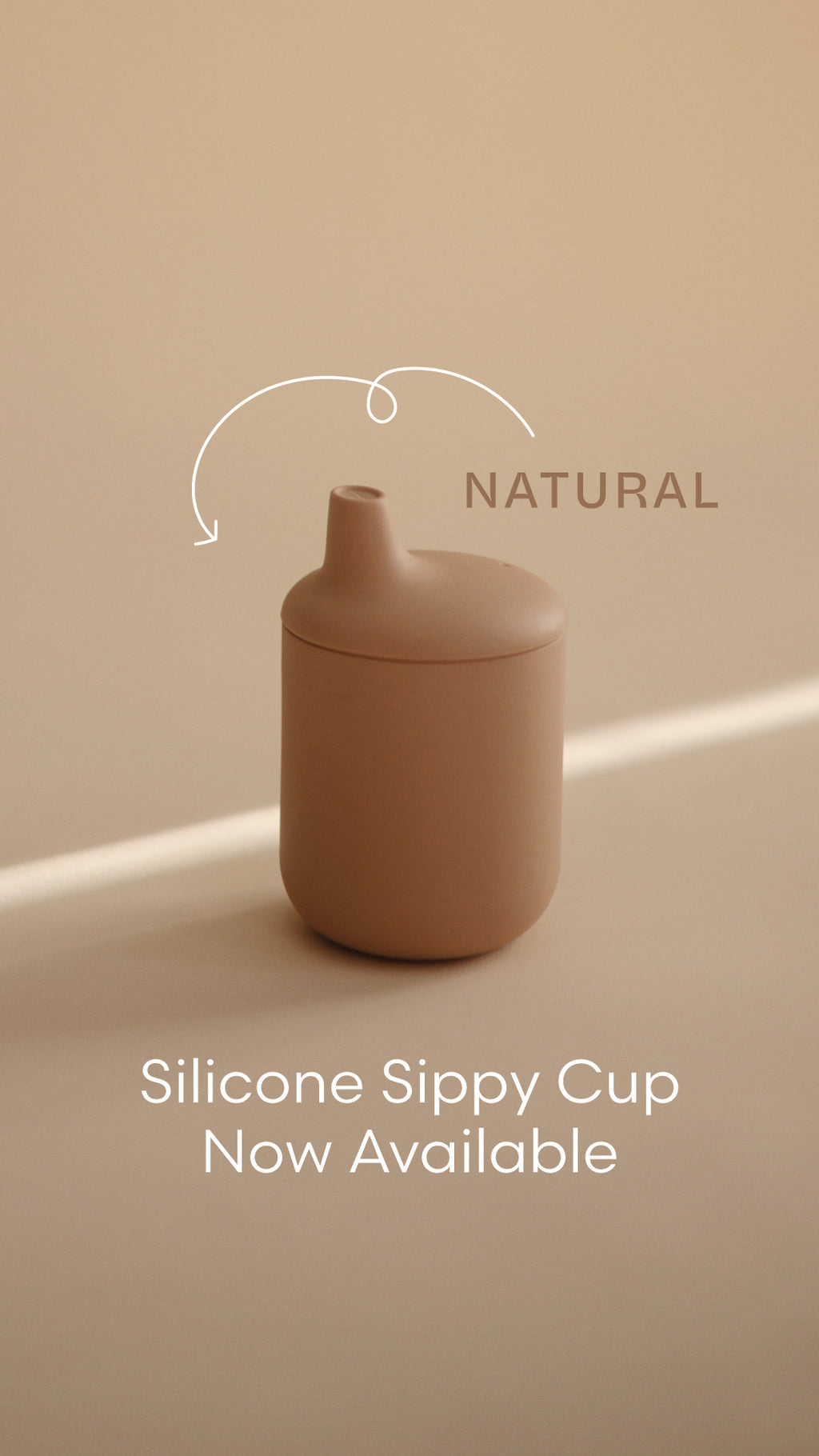 Silikoninė gertuvė „Sippy Cup“ – Natural