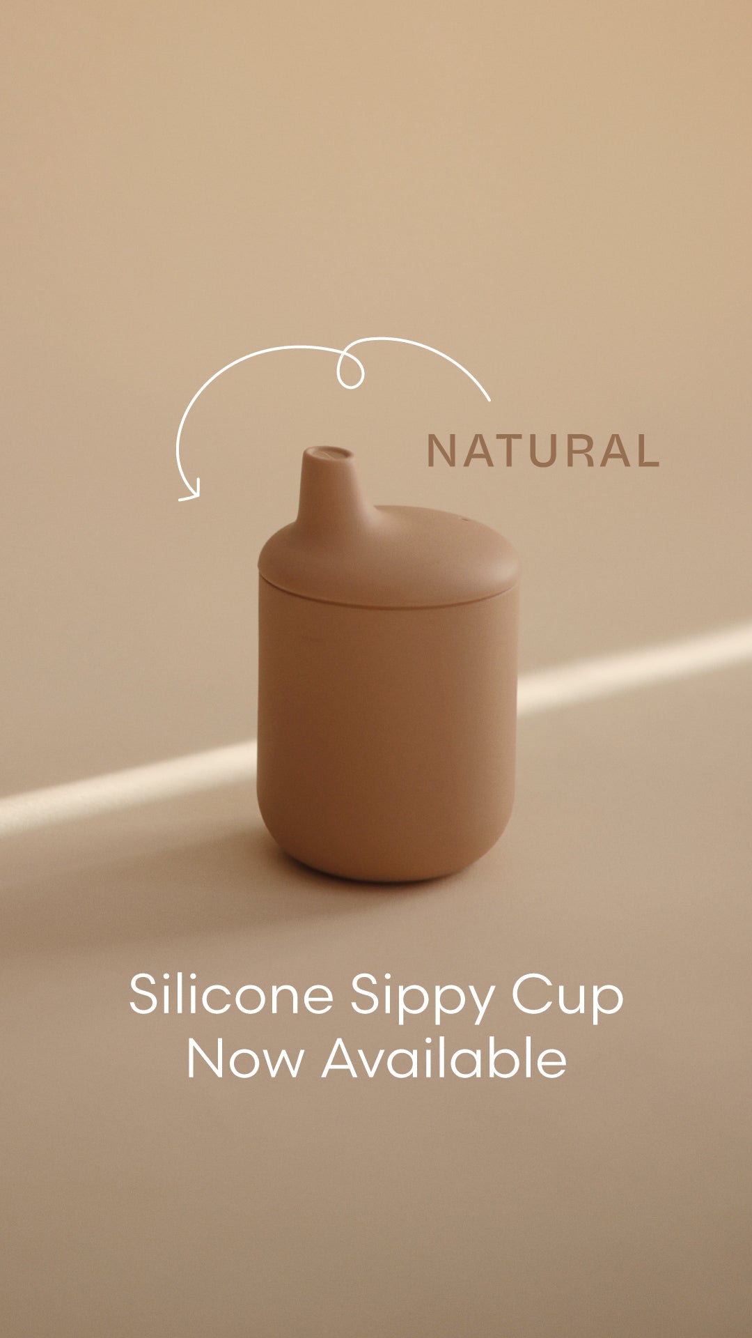 Silikoninė gertuvė „Sippy Cup“ – Natural