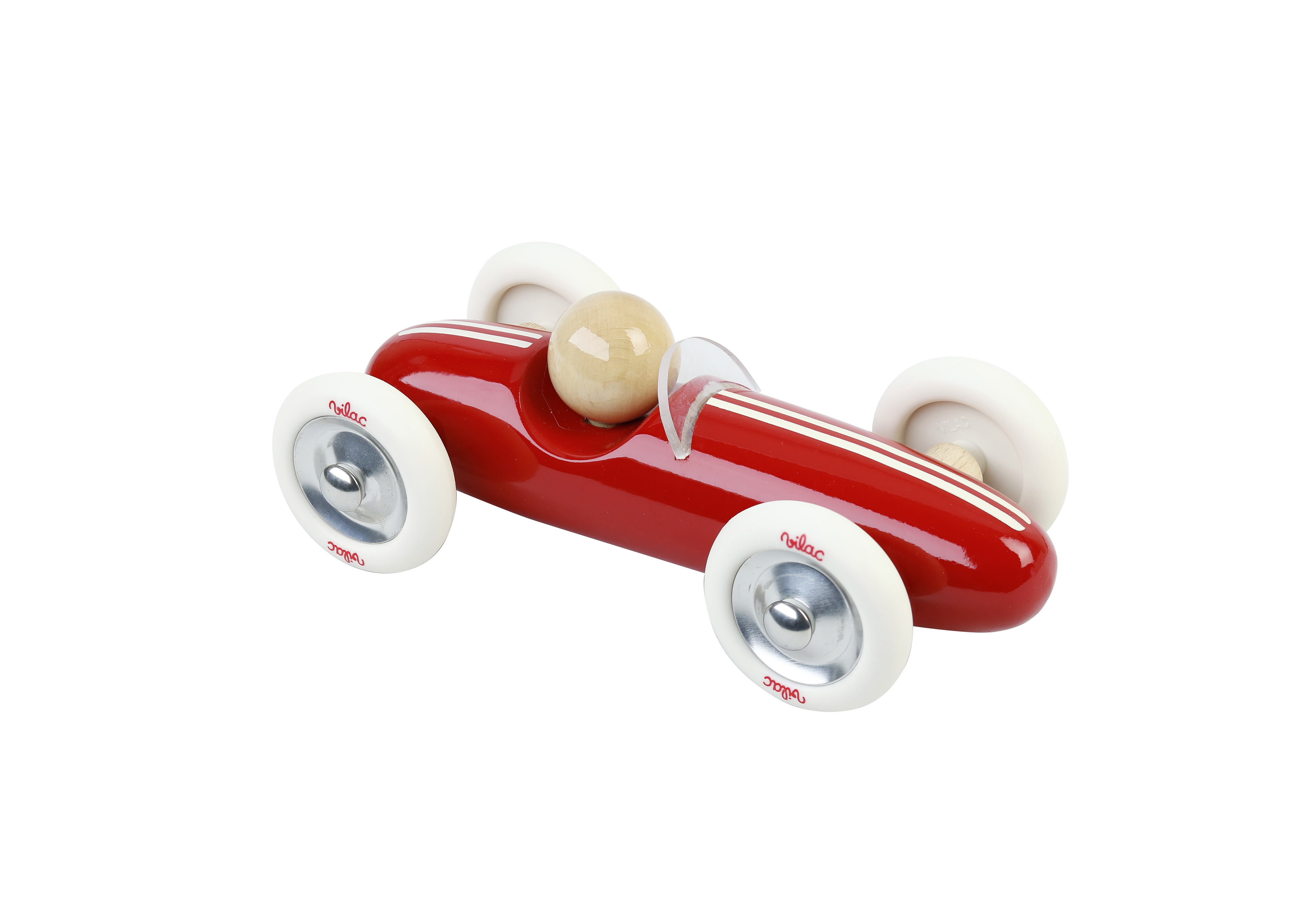 Medinė vintažinė mašinėlė „Grand Prix“ (raudona)