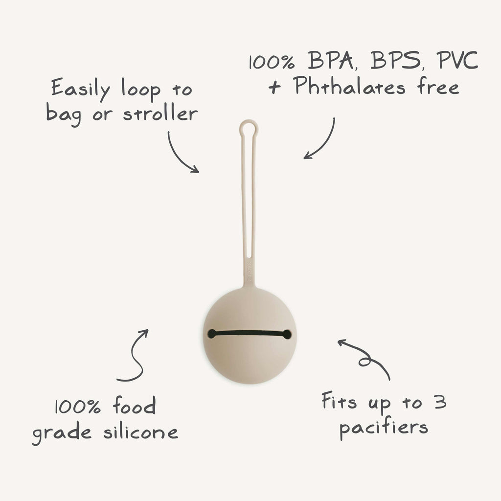 Čiulptukų silikoninis dėklas  - Pilkai rusva