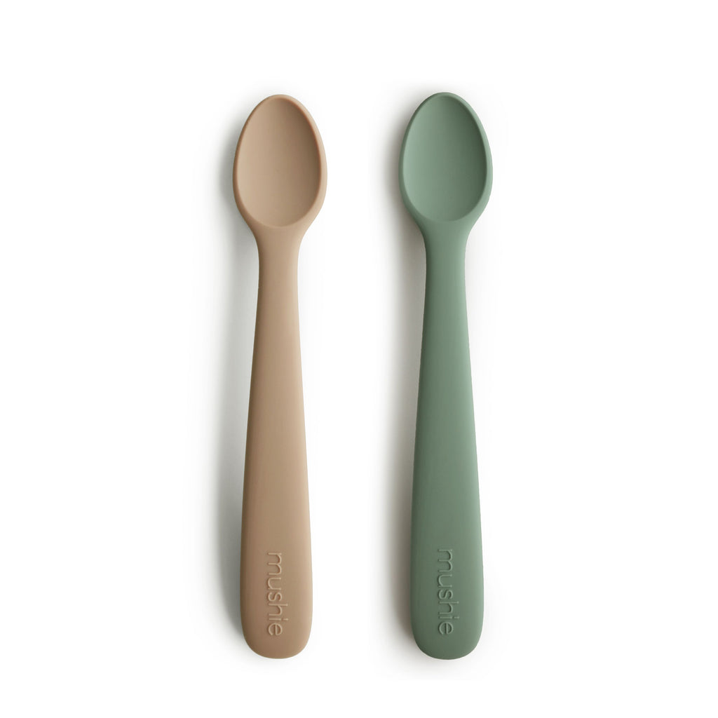 Silikoniniai maitinimo šaukšteliai „Feeding Spoons“, 2 vnt. – Dried Thyme/Natural