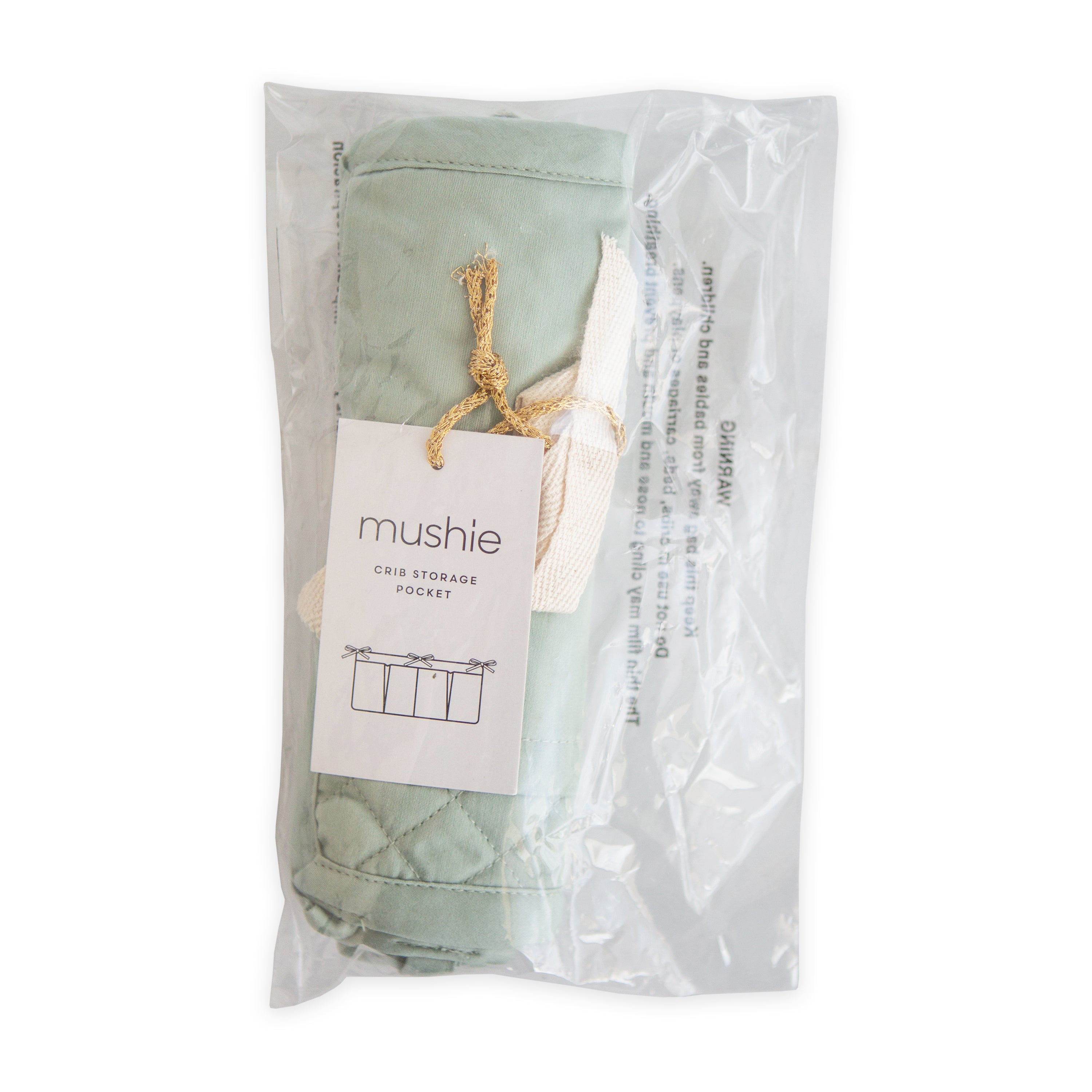 Mushie lovytės kišenė „Crib Pocket“ – Roman Green