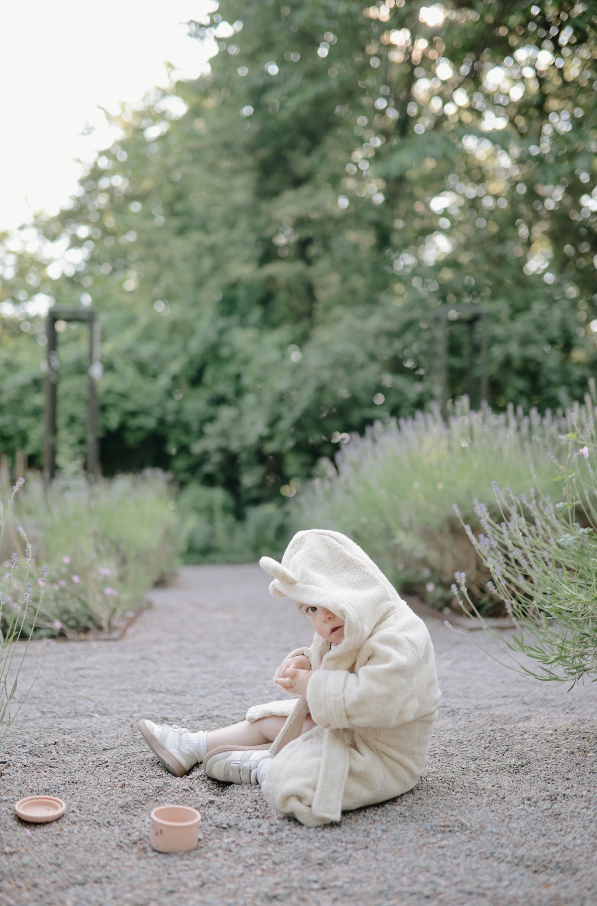 Mushie meškiuko chalatas „Bear Robe“ – Fog, 2–4 m.