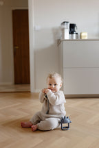 Storai megztos kelnės „Chunky Knit Pants“ – Beige, 6–9 mėn.