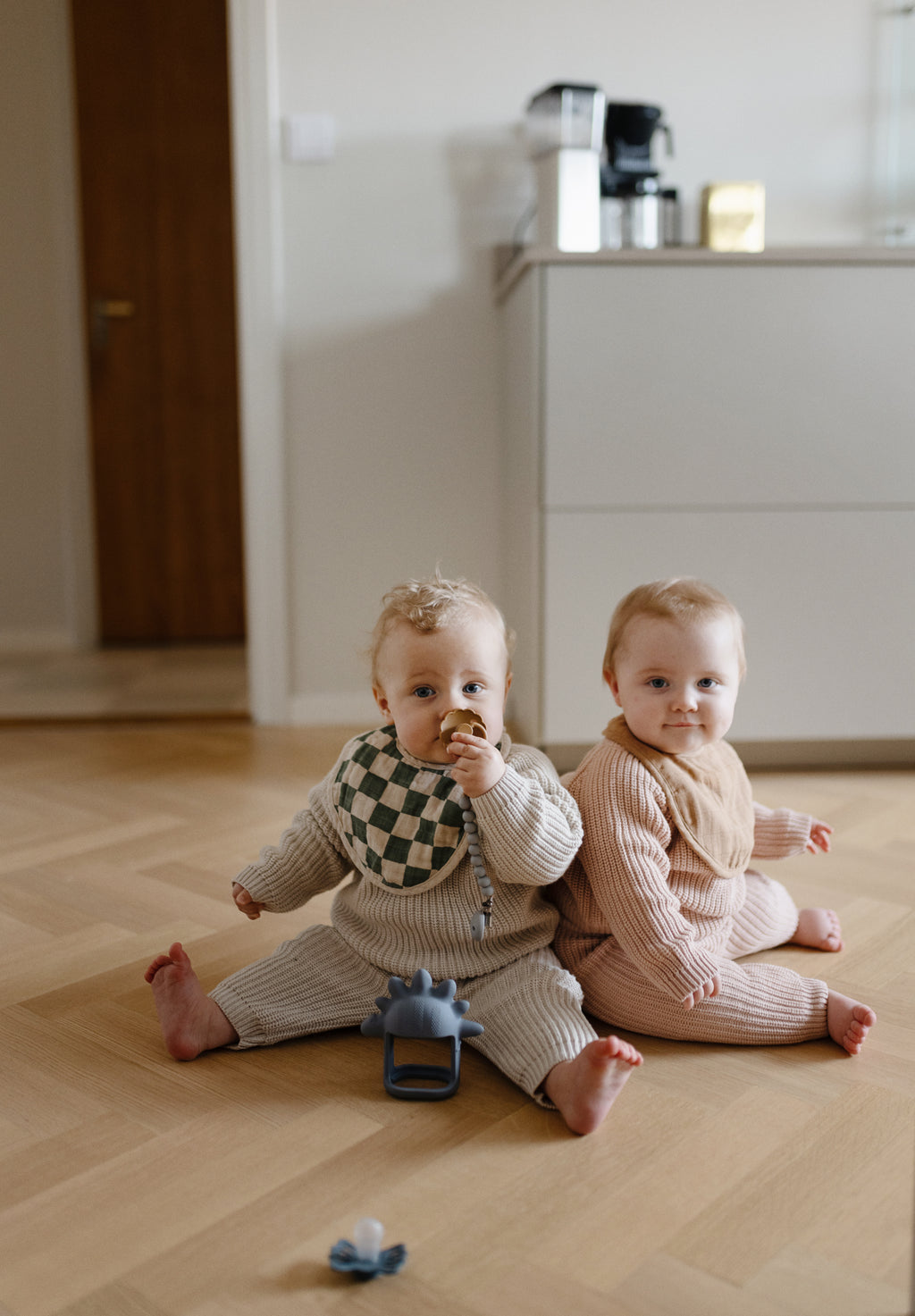 Storai megztas megztinis „Chunky Knit Sweater“ – Blush, 6–9 mėn.