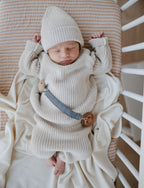 Storai megztos kelnės „Chunky Knit Pants“ – Beige, 6–9 mėn.