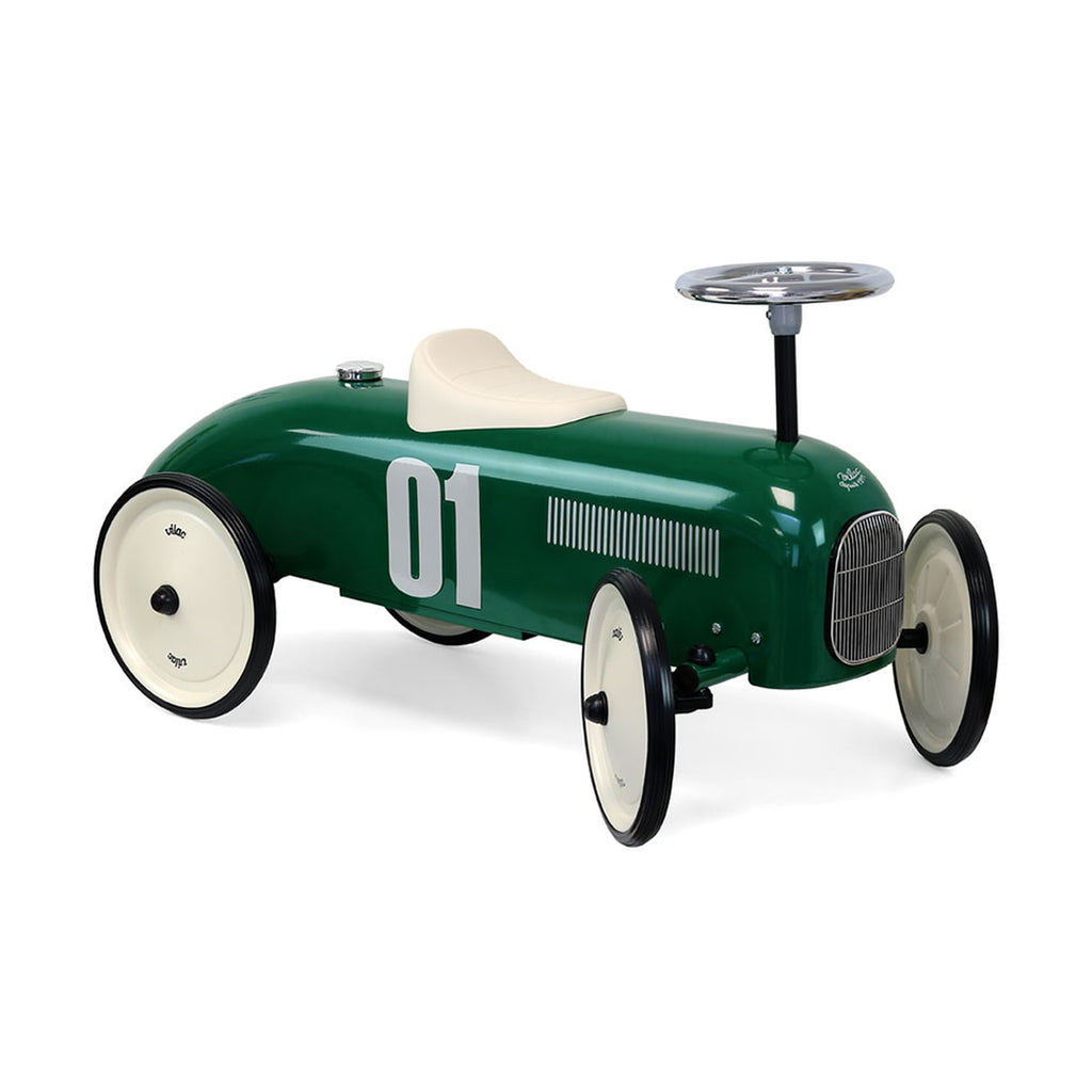 VILAC metalinė paspiriama mašinėlė, tamsiai žalia (British Green), pagrindinis pilnas automobilio vaizdas