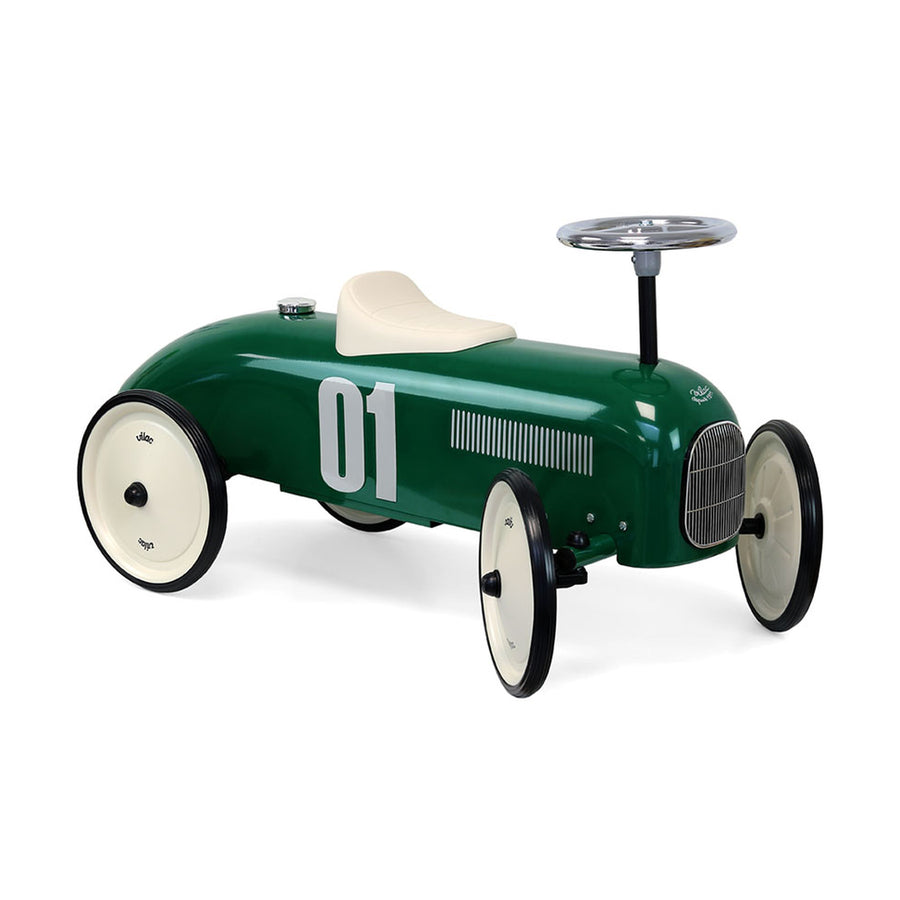 VILAC vintažinė metalinė paspiriama mašinėlė, tamsiai žalia (British Green)